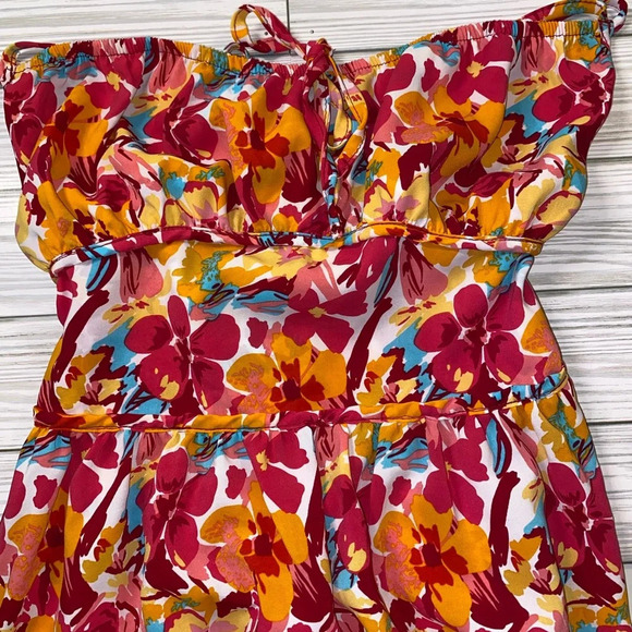 SHEIN VCAY Allover Floral Print Lace Up Backless Cami Dress - Picture 5 of 6